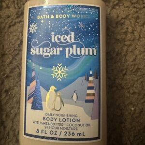Bath & Body Works Iced Sugar Plum Lotion - Blue and Gold